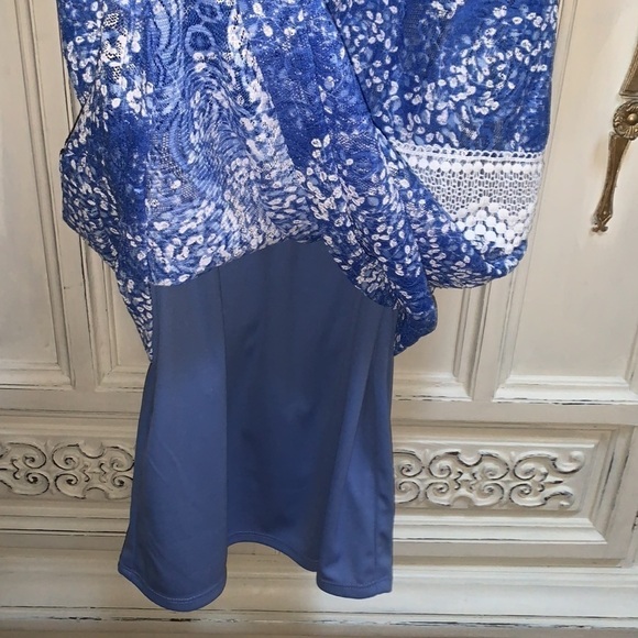 RABBIT Rabbit Rabbit Blue Periwinkle Lace Pencil Dress Size 8 - Picture 7 of 16